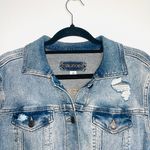 Maurice's Medium Sandblast Wash Vintage Destructed Denim Jacket Photo 2
