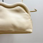 NWT Mansur Gavriel Cream leather Baci frame shoulder bag convertible clutch Tan Photo 3