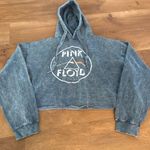 Pink Floyd Size Large  The Dark Side of the Moon Gray Hoodie Sweatshirt Cropped Photo 0
