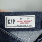 Gap  Jeans Women 10R Blue Dark Wash Cheeky Straight High Rise Minimal NWT Modest Photo 9