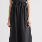 Quince NWT  women's 100% organic cotton Sleeveless black maxi dress Sz XS Photo 0