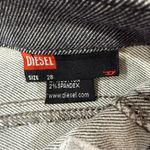 Diesel Y2K Vintage  Denim Flare Pants Side AnkleSlits Womens 28 Gray/Pink Accents Photo 5