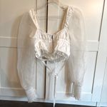 For Love & Lemons  Gabrielle Top white long sleeve revolve medium Photo 3