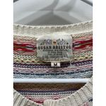 Susan Bristol Fair Isle Knit Cardigan Sweater Multi Color Floral Motif Women's M Photo 3