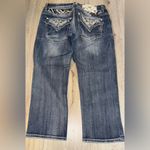 Miss Me  mid rise crop capri cropped Women's Blue Jeans denim Photo 2