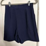 4th & Reckless Zane Trouser Shorts High Rise Pleated Navy, Size 6, B80 Photo 4