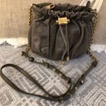 Badgley Mischka  'Little Melanie' Leather Crossbody Gray Leather Photo 0