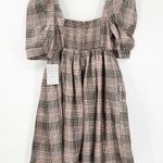 NWT En Saison Plaid Organza Babydoll Mini Dress XS Photo 2