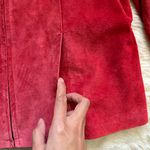 John Paul Richard Vintage Uniform Jacket 100% Leather Suede Zip Up Red 8 Photo 5