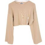 Future Collective NWT with Jenny K. Lopez Cropped Crewneck Sweater Beige Size XS Photo 1