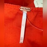 Free People  Womens Orange Printemps Peplum Top Photo 5