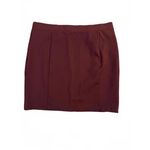 Mario Serrani  Italy Skirt Size XL Extra Large Mini Burgundy Maroon Rayon Nylon Photo 1