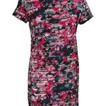 WAYF Short Sleeve Sheath Side Zippers Mini Dress Pink Black White Size XSmall Photo 0