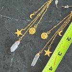 Anthropologie Celestial Galaxy Long Quartz Earrings Photo 4