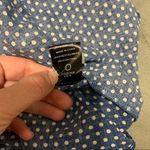 Modcloth  Blue White Polka Dot Blouse NWOT Size M Photo 5