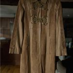 Arden B Suede/Leather Long Trench Jacket Photo 1