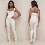 House Of CB  'Mallen whisper stretch white jersey jumpsuit Soft Loungewear NWOT‎ Photo 3