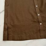 Hinson Wu Nadia Long Sleve linen tunic Caramel Sz S Lagenlook coastal luxury Brown Photo 9
