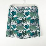 RIP SKIRT Hawaii Floral Palm Print Tropical Green White Wrap Skirt, Size Medium Photo 0