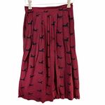 Vintage Lord & Taylor Skirt 4 Red Black Houndstooth Horse Pleated Equestrian 90s Photo 5