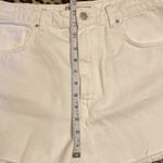 ZARA  Shorts White Jean Shorts Women’s Size 12 Distressed Edging Side Slit Shorts Photo 11