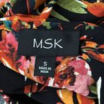 MSK Dark Floral Elastic Strap Side Slit Viscose Maxi Dress Photo 2