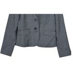 J.Crew Super 120s Pinstripe Blazer Coat LongSleeve Single Breasted 6 Grey Blue Photo 3