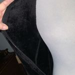 32 Heat Black Plush Velvet Faux Fur Zip Up High Neck Jacket Pockets Small… Photo 8