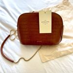 Sézane Sezane victor Brown Croc-Embossed Women Bag NEW Photo 2