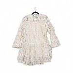 Alexis Emelya Floral Lace Bell-Sleeve Mini Dress Size L Photo 1