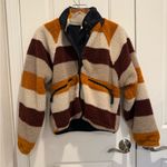 Free People MOVEMENT Hit the Slopes Jacket Sherpa Fleece Stripe Printed Back XS Photo 6