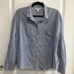 Old Navy Blue Striped Women’s Shirt Photo 0