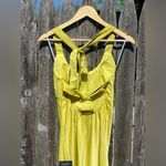 Lulus Certainly Glorious Chartreuse Satin Backless Midi Slip Dress NWT Photo 6