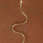 Gold Snake Pendant Necklace Photo 0
