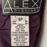 Alex Evenings Women Purple Sleeveless Layered Ruffle V-Neck With Beaded Waist Photo 5