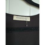 Tiffany & Grey Womens Romper Sz Petite L Black Short Sleeves Long Pants Stretchy Photo 4