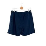 J. McLaughlin Ebba Shorts Linen Blend Twill Pleated Navy Blue Size US 8 Photo 6