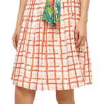 Maeve  Anthropologie County Fair Red Checked Pleated A-Line Skirt Size 0 Photo 0