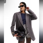 ASOS  Charcoal Blazer Size 8 Tall Women’s tailored relaxed in slate gray Photo 1