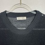 Bear Dance Loose Knit Black Crewneck Sweater Sz S Photo 2