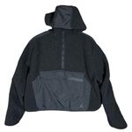 Jordan Nike Air Jacket Women’s Large Black Fleece Hood Cropped DJ2726-010 Cozy Photo 1