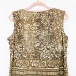 Y2K Womens Babydoll Top Size L Green Beaded Boho Floral Forest Fairy Goblincore Size L Photo 6