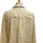 Gap 100% Linen Animal Cheetah Print Button Front Shirt Top Breathable size Large Photo 4
