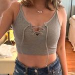 Papaya Cute Gray Crop Top Photo 0