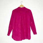 Karen Harman Chemise Berry Button Front Shirt Size 8 Pink Photo 5