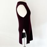 Aritzia Wilfred Palmier Sleeveless Crew Neck Tunic Wool Sweater Purple | Small Photo 5