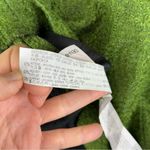 ZARA  Blogger Favorite Green Tweed Bow Mini Dress Gold Chain Straps Size Medium Photo 7