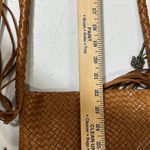 Anthropologie MAX & JAN Brown Woven Fringe Leather Crossbody Shoulder Bag - Brown Lined NWOT Photo 13