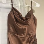 House Of CB reva satin toffee midi dress Photo 2