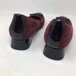 Vionic Daphne Suede Patent Block Heel Bow Low Pump Shoes Merlot Black Burgundy 8 Photo 6